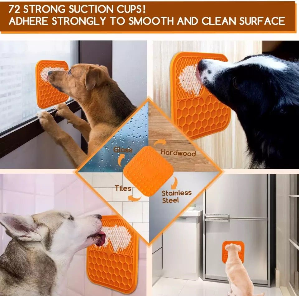 Mat For Dogs Cats Slow Food Bowls New Pet Dog Feeding Food Bowl Silicone Dog Feeding Lick Pad Dog Slow Feeders Treat Dispensing - Image 2