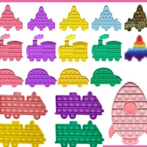 Beautiful Push Pop Fidget Sensory Toy- Transportation