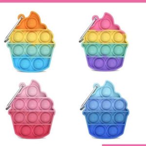 Beautiful Push Pop Fidget Sensory Toy- Ice Cream Keychain