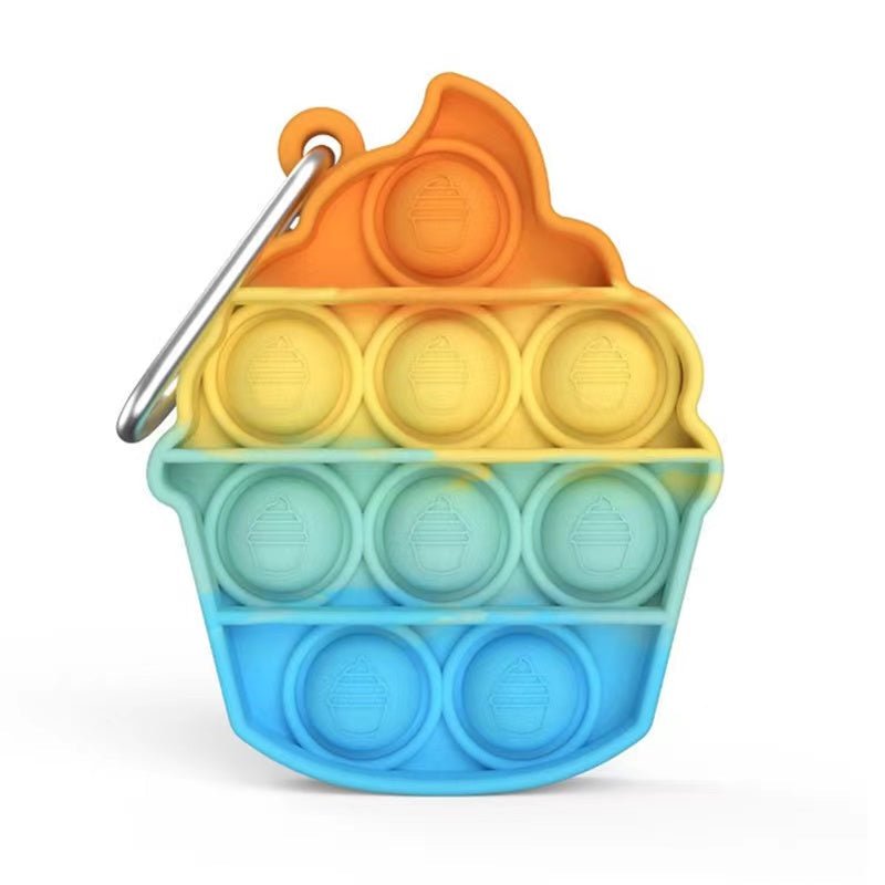 Beautiful Push Pop Fidget Sensory Toy- Ice Cream Keychain - Image 3