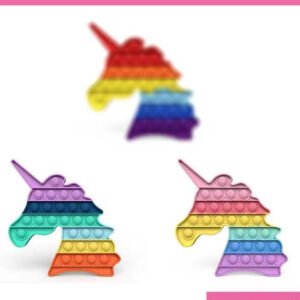 Beautiful Push Pop Fidget Sensory Toy- Unicorn Collection