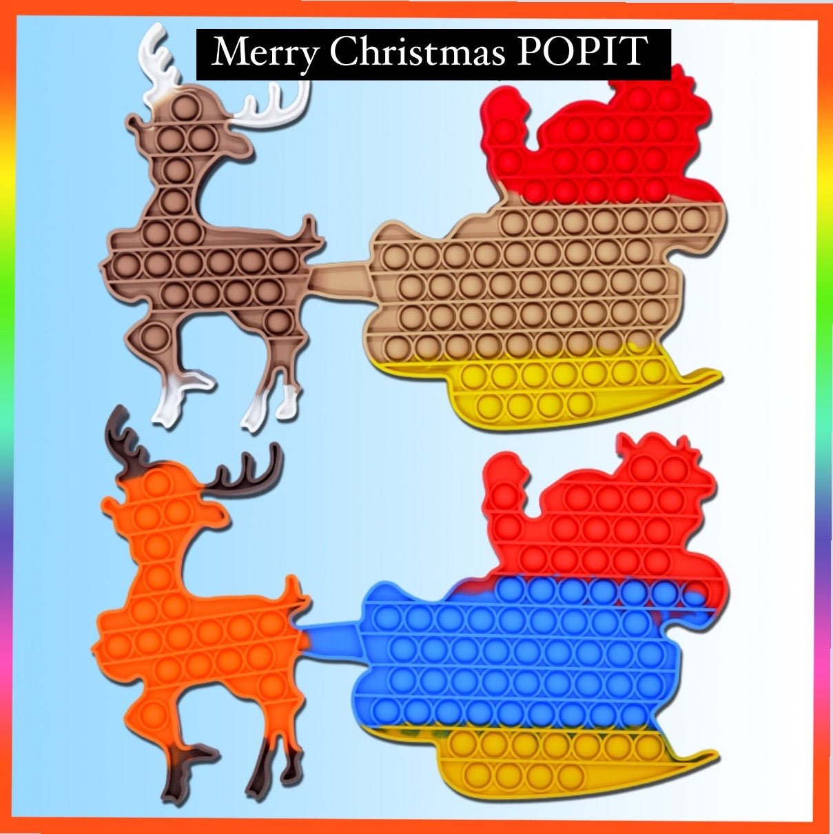 Beautiful Push Pop Fidget Sensory Toy- Merry Christmas - Image 2