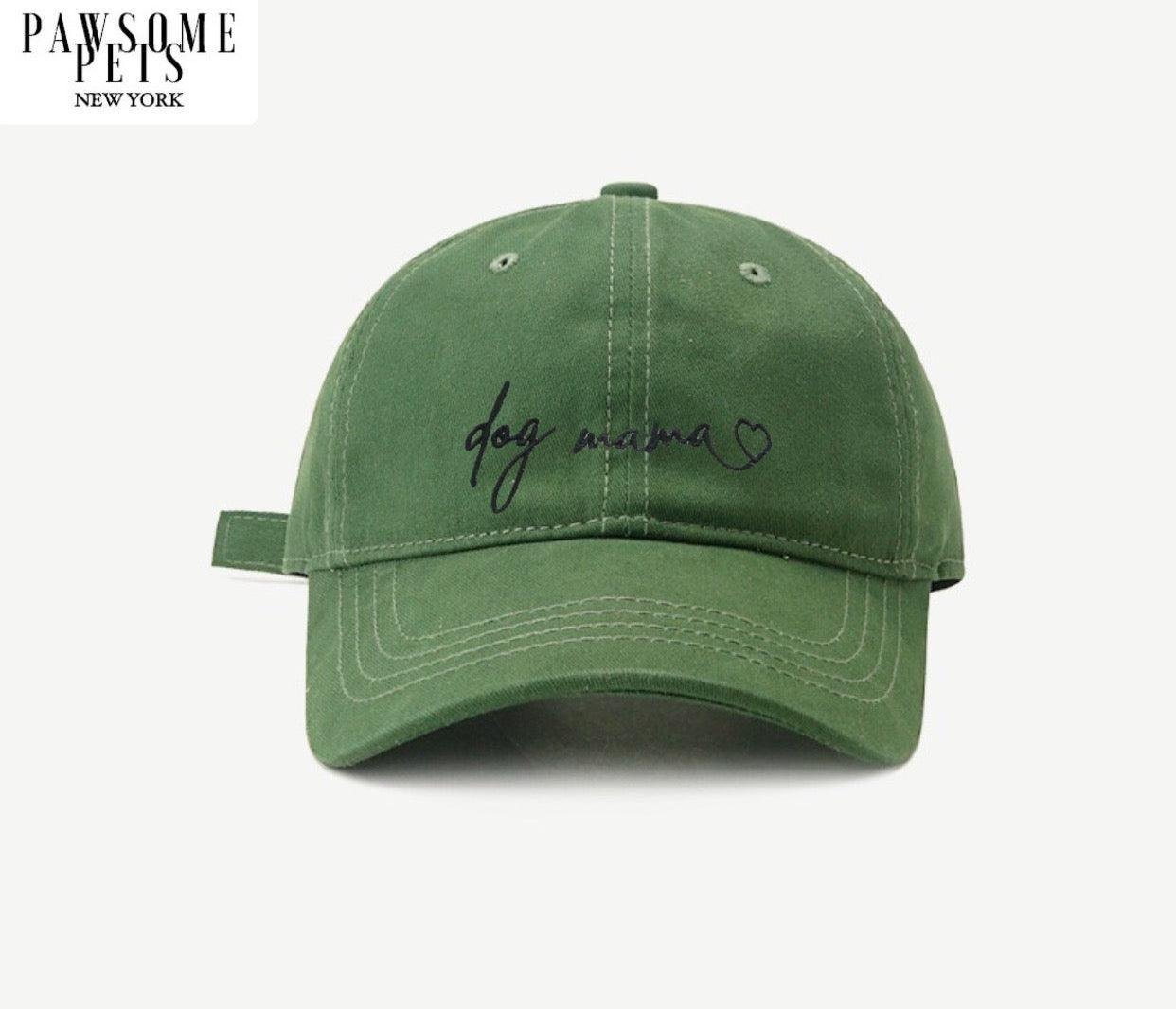 DOG MOM HAT - OLIVE GREEN