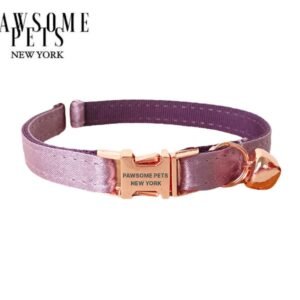 SMALL SIZE DOG & CAT COLLAR - SILVER PURPLE
