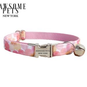 SMALL SIZE DOG & CAT COLLAR - LIGHT PINK BALL