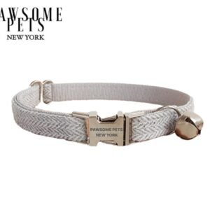 SMALL SIZE DOG & CAT COLLAR - SILVER GREY