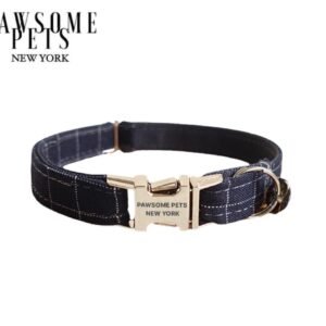 SMALL SIZE DOG & CAT COLLAR - PURPLISH BLUE STRIPE