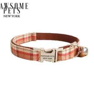 SMALL SIZE DOG & CAT COLLAR - ORANGE STRIPE