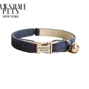 SMALL SIZE DOG & CAT COLLAR - DARK BLUE JEANS