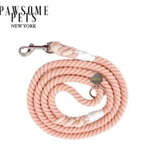 ROPE LEASH - LIGHT CORAL PINK