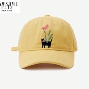 CAT MOM HAT - CAT WITH FLOWER