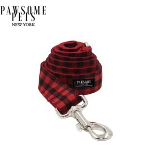 LEASH - RED BLACK STRIPE