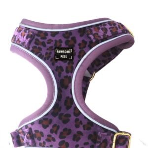 ADJUSTABLE HARNESS - PURPLE LEOPARD