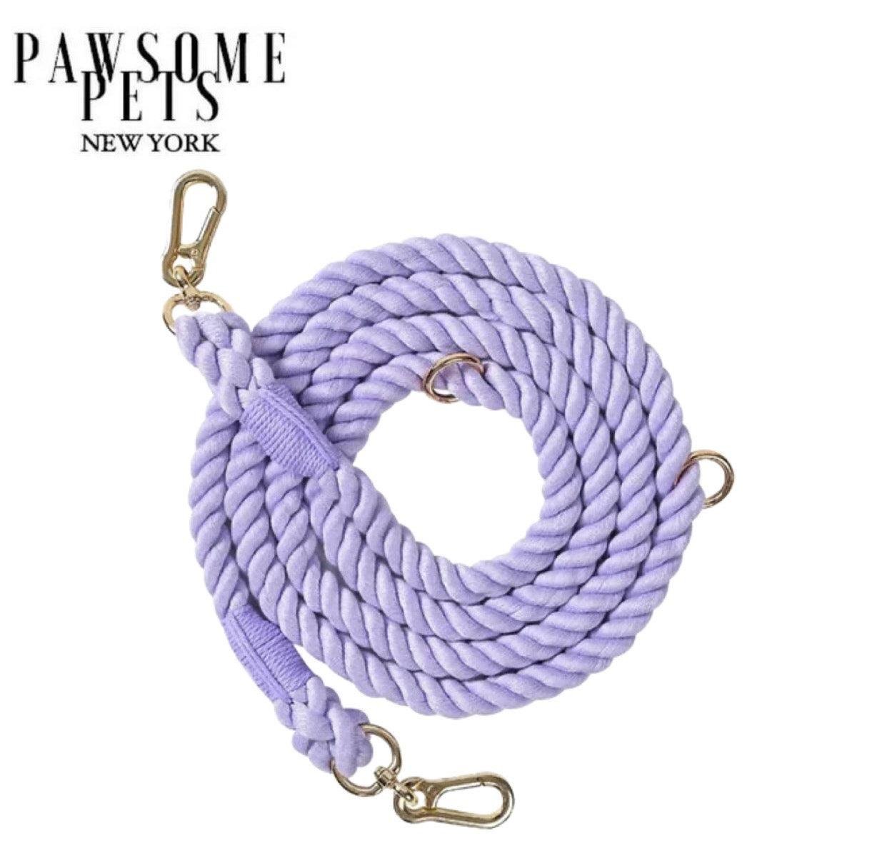 HANDS FREE DOG ROPE LEASH - PURPLE LOVE