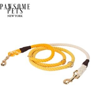 HANDS FREE DOG ROPE LEASH - OMBRE DARK YELLOW