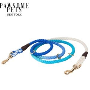 HANDS FREE DOG ROPE LEASH - OMBRE LIGHT BLUE