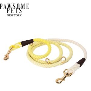 HANDS FREE DOG ROPE LEASH - OMBRE LIGHT YELLOW