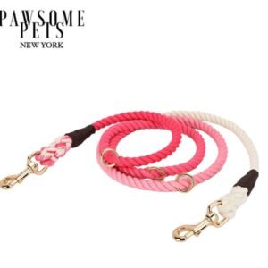 HANDS FREE DOG ROPE LEASH - OMBRE ROSE PINK