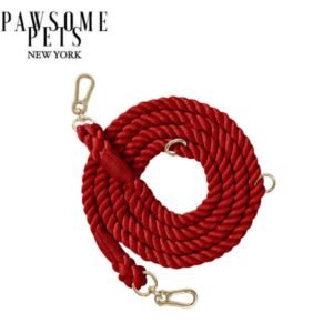 HANDS FREE DOG ROPE LEASH - SPANISH RED