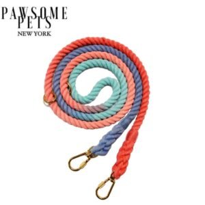 HANDS FREE DOG ROPE LEASH - PLUM