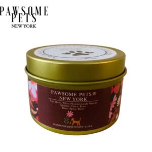 CANDLE - ROSE AND GREEN TREE