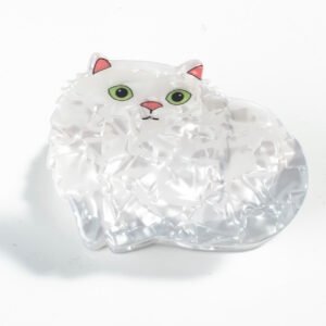 PAWSOME PETS NEW YORK Hand-painted Cat Large Claw Hair Clip #3 | Eco-Friendly