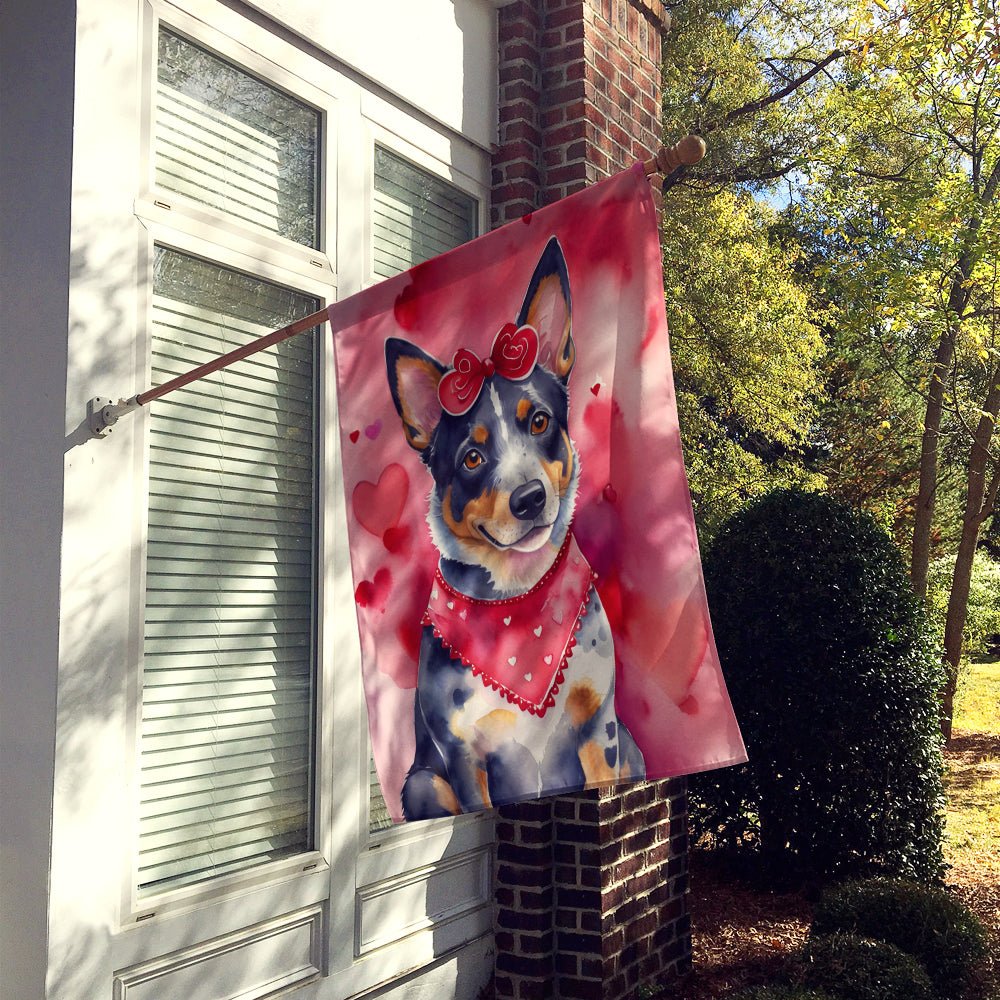 Australian Cattle Dog My Valentine House Flag - Image 2