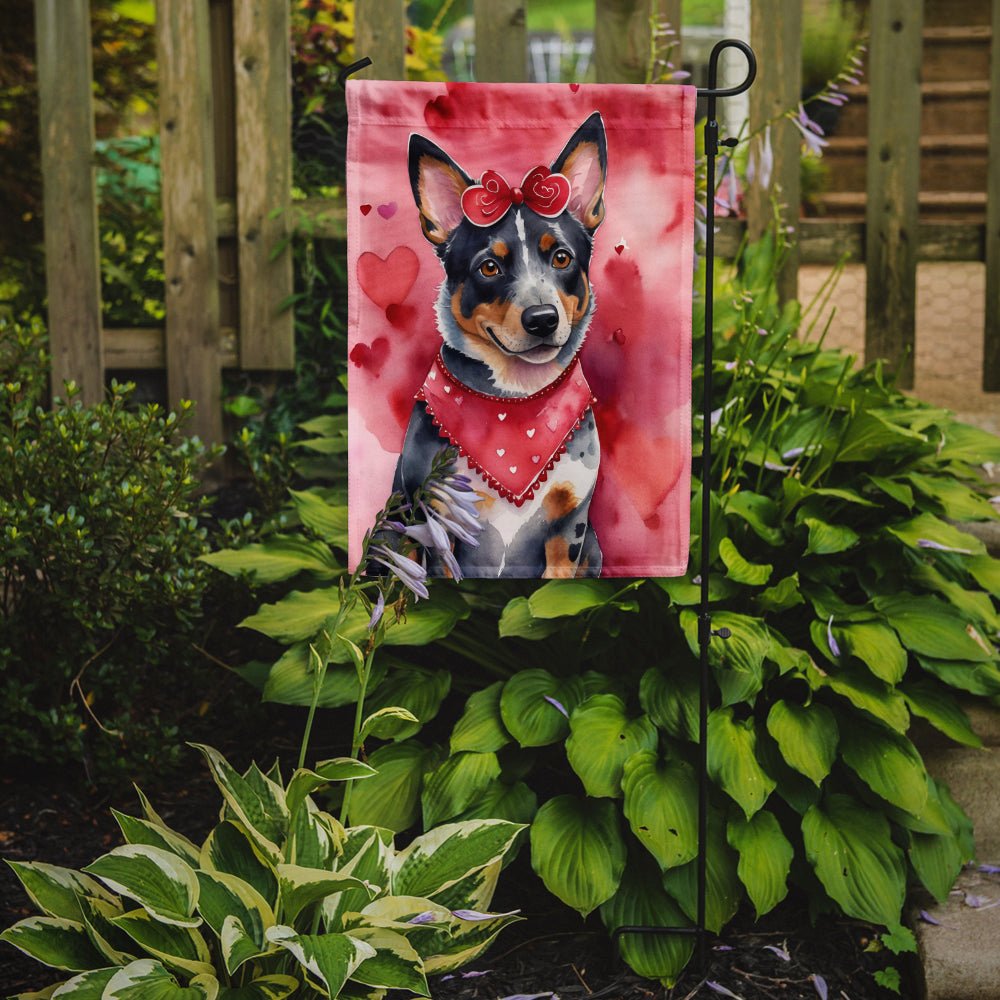 Australian Cattle Dog My Valentine Garden Flag - Image 2