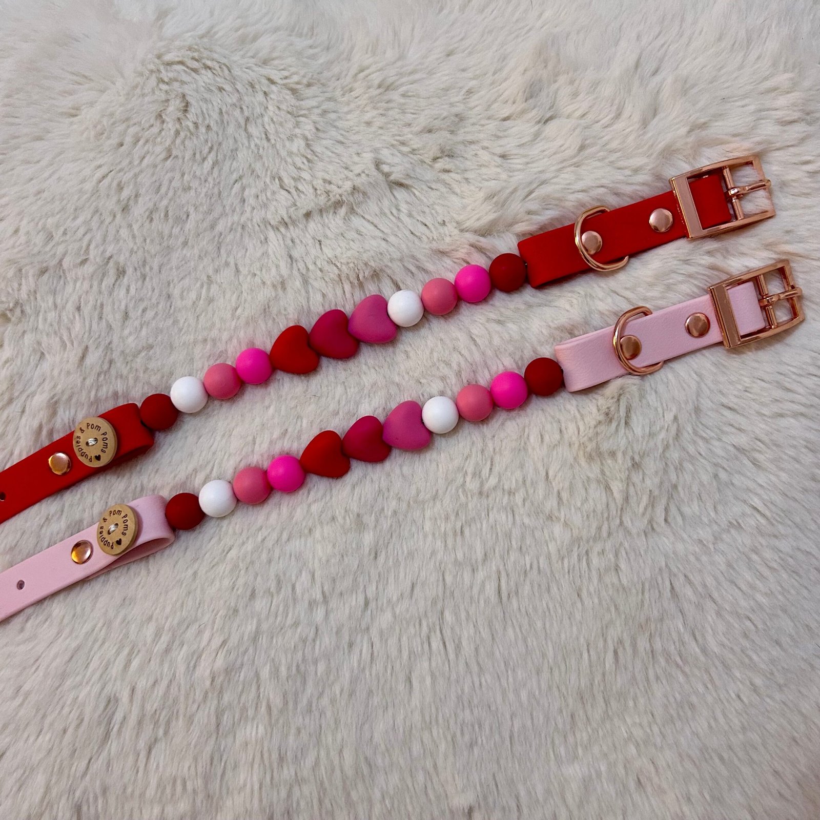 Handmade Valentine Beaded Dog Collar - Edition 1 - Image 3