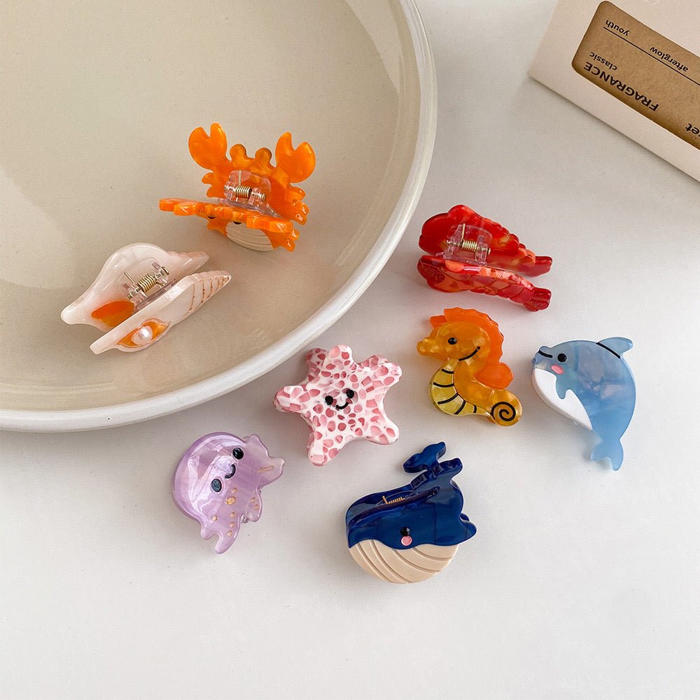 PAWSOME PETS NEW YORK Hand-painted OCEAN COLLECTION Hair Clip #2 | Eco-Friendly - Image 2