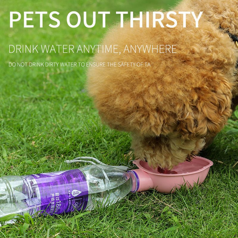 HOOPET Pet Dog Water Bottle Feeder Bowl Portable Water - Image 2