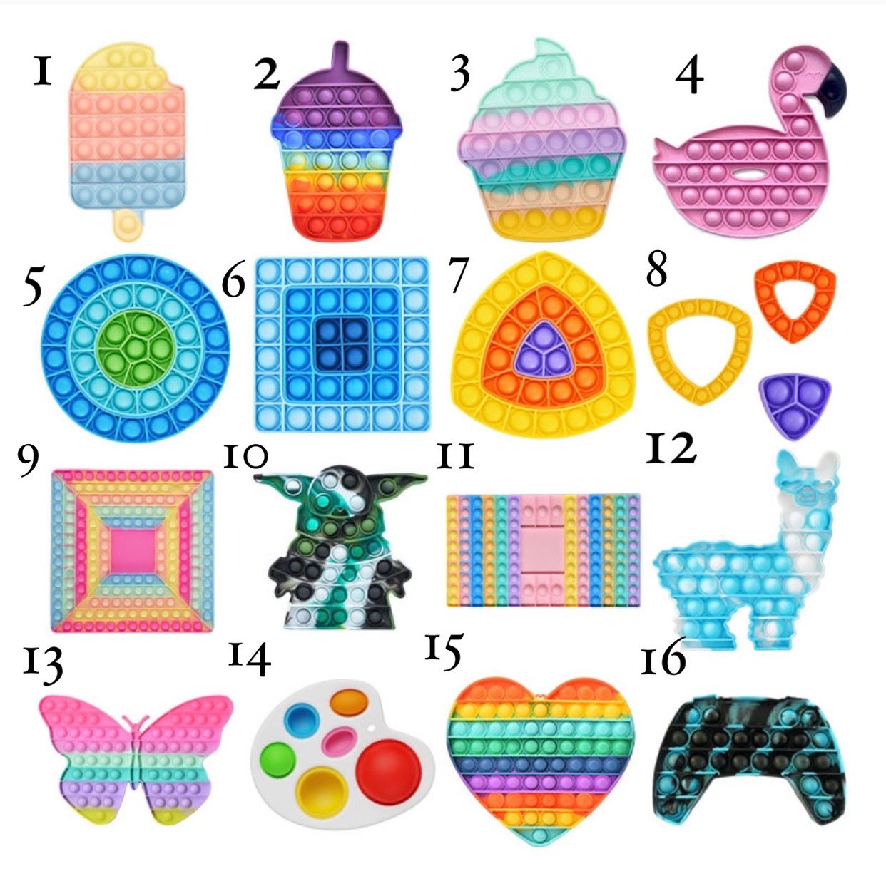 Jumbo Push Pop Fidget-Fidget Sensory Toy-Summer collection - Image 4