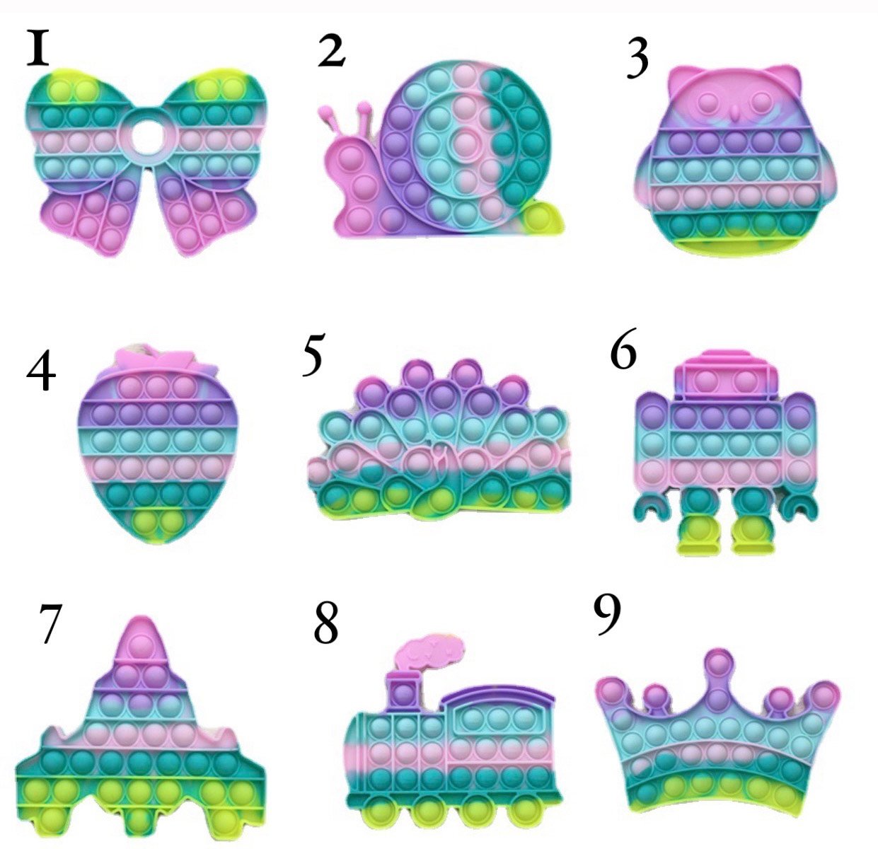 Jumbo Push Pop Fidget Sensory Toys -Mermaid collection - Image 5