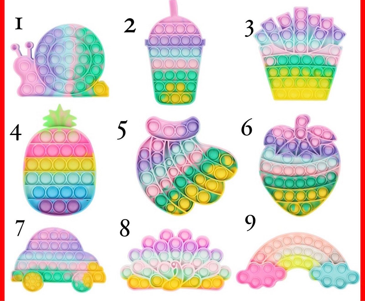 Jumbo Push Pop Fidget Sensory - Foodie World collection - Image 3