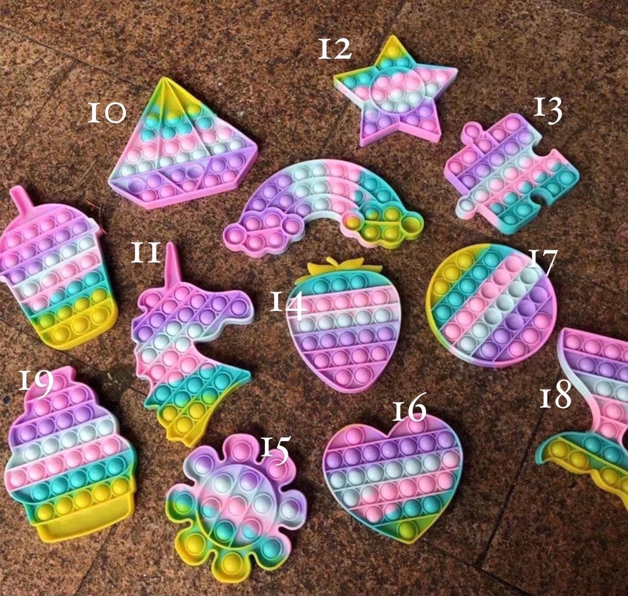 Jumbo Push Pop Fidget Sensory - Foodie World collection - Image 2