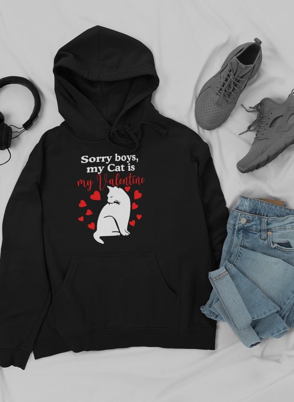 Sorry Boys My Cat Is My Valentine Hoodie - Image 8